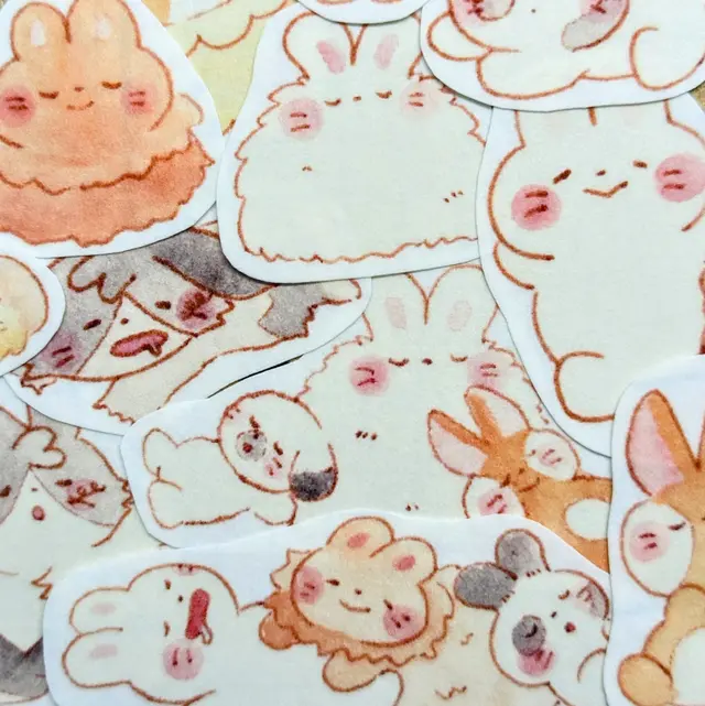 グッズ 【マスキングフレークシール】すやすや